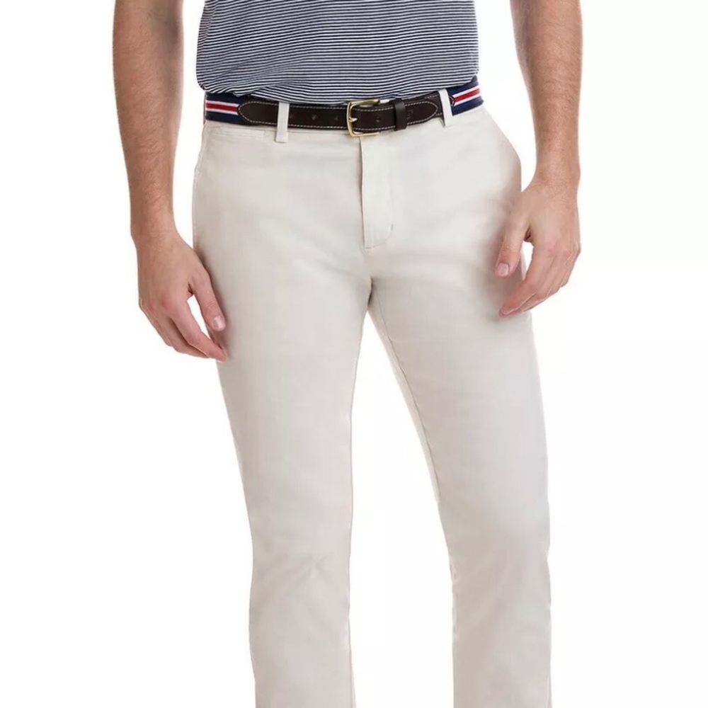 Vineyard vines Men's Chino Breaker Pant Slim Fit Cut Stone Sz 36 x 34